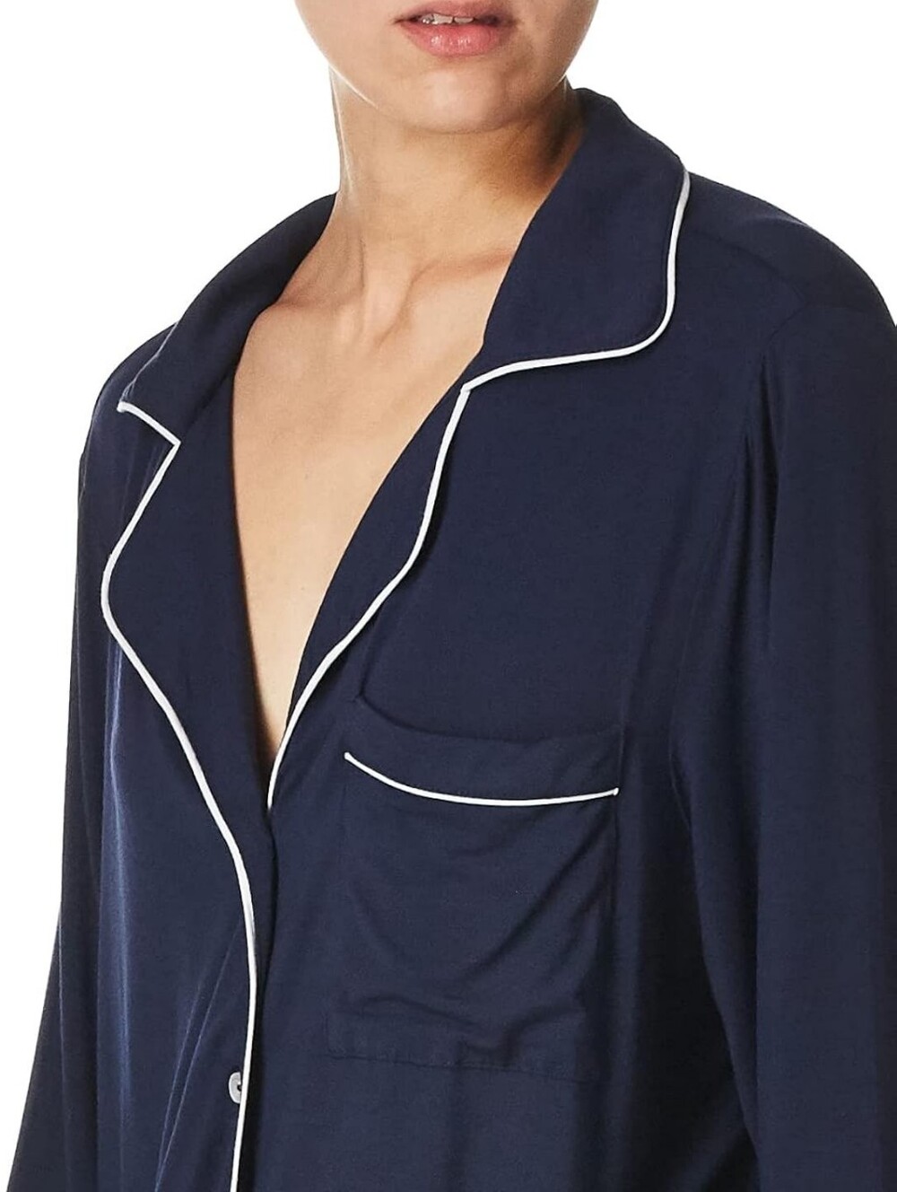 Barefoot Dreams Luxe Milk Jersey® Piped Pajama Set - Picture 3 of 5